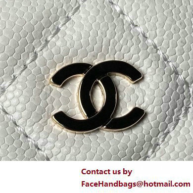 Chanel Grained Calfskin  &  Gold-Tone Metal Clutch with Chain Bag AP4000 White 2025